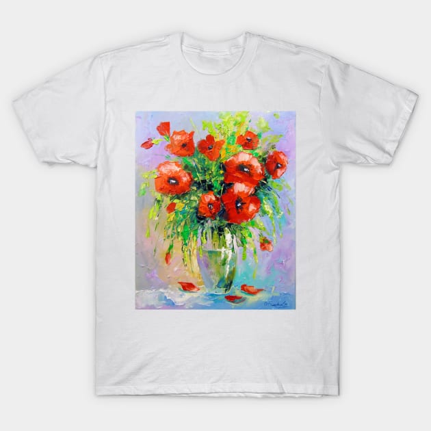 Bouquet of poppies T-Shirt by OLHADARCHUKART